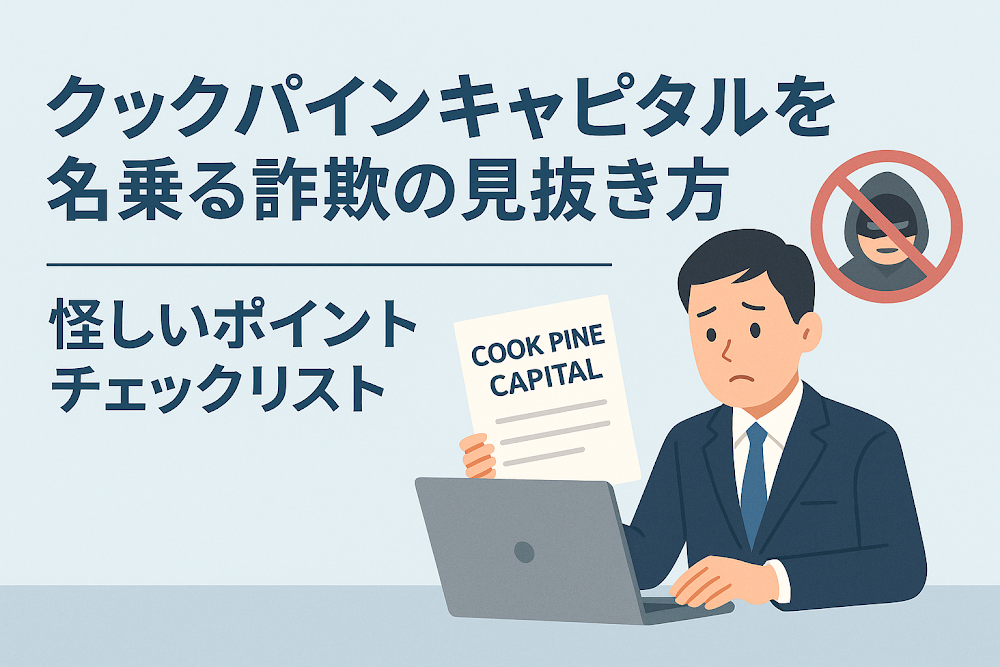 クックパインキャピタルを名乗る詐欺の見抜き方｜怪しいポイントチェックリスト