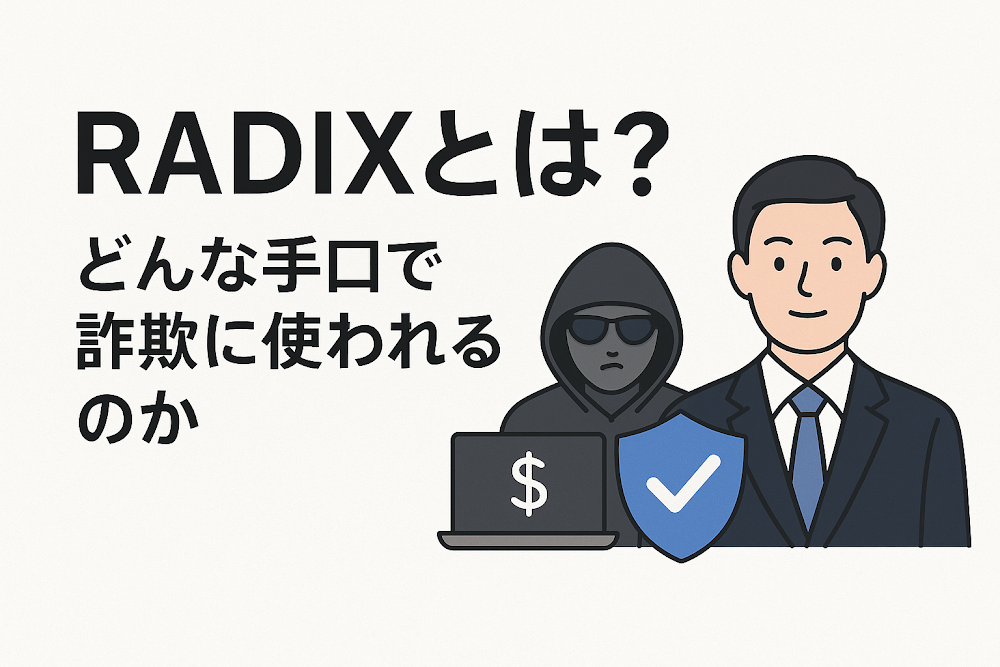RADIXとは？どんな手口で詐欺に使われるのか