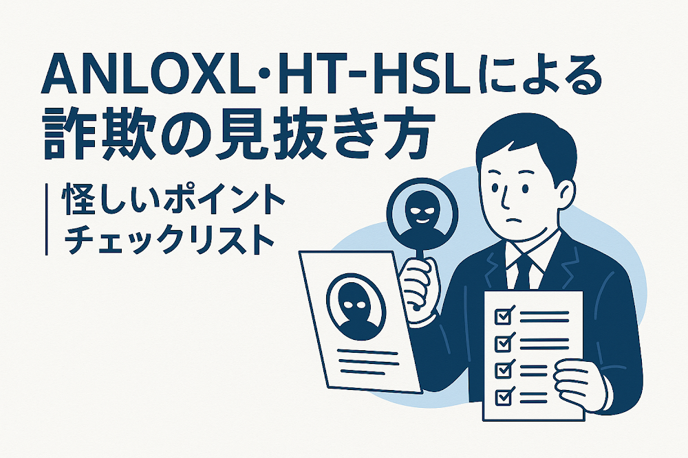 ANLOXL・HT-HSLによる詐欺の見抜き方｜怪しいポイントチェックリスト