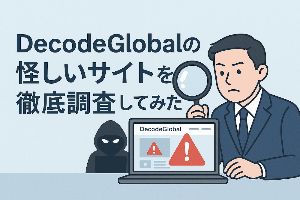 DecodeGlobalの怪しいサイトを徹底調査してみた