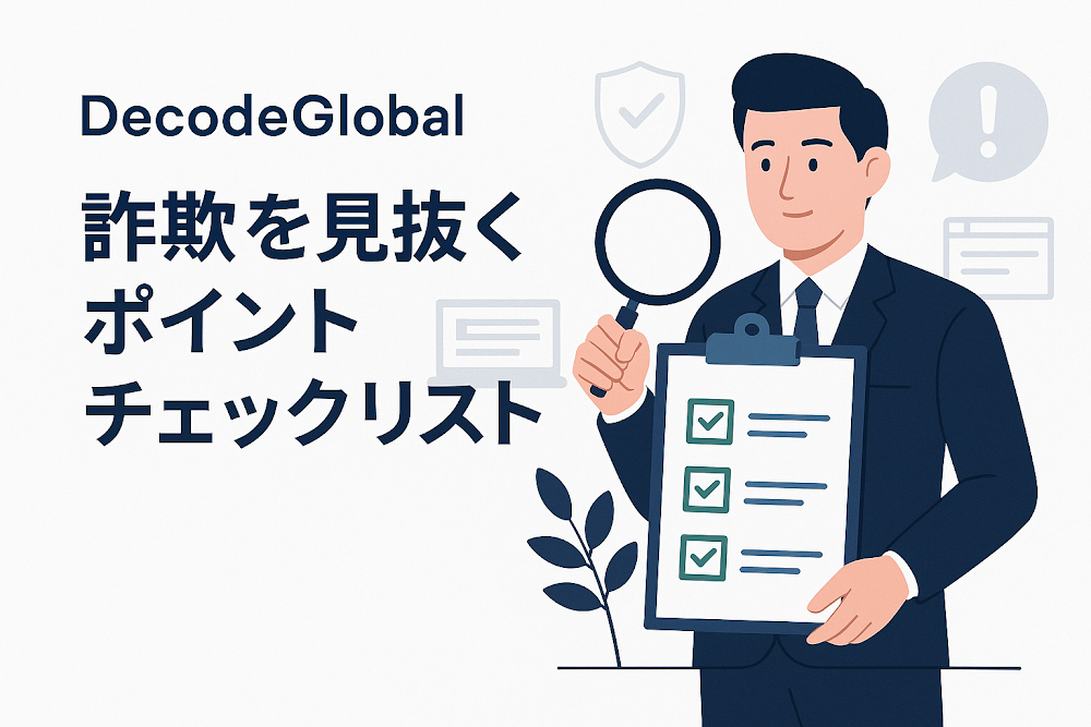 DecodeGlobalによる詐欺を見抜くポイントチェックリスト