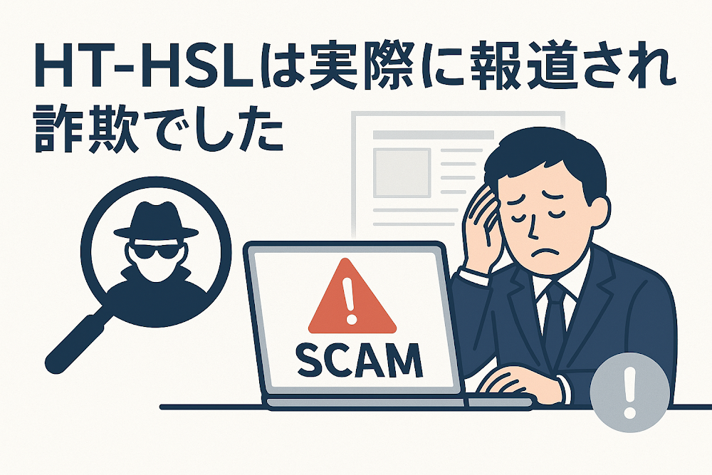 HT-HSLは実際に報道された詐欺でした