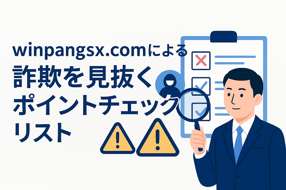 winpangsx.comによる詐欺を見抜くポイントチェックリスト