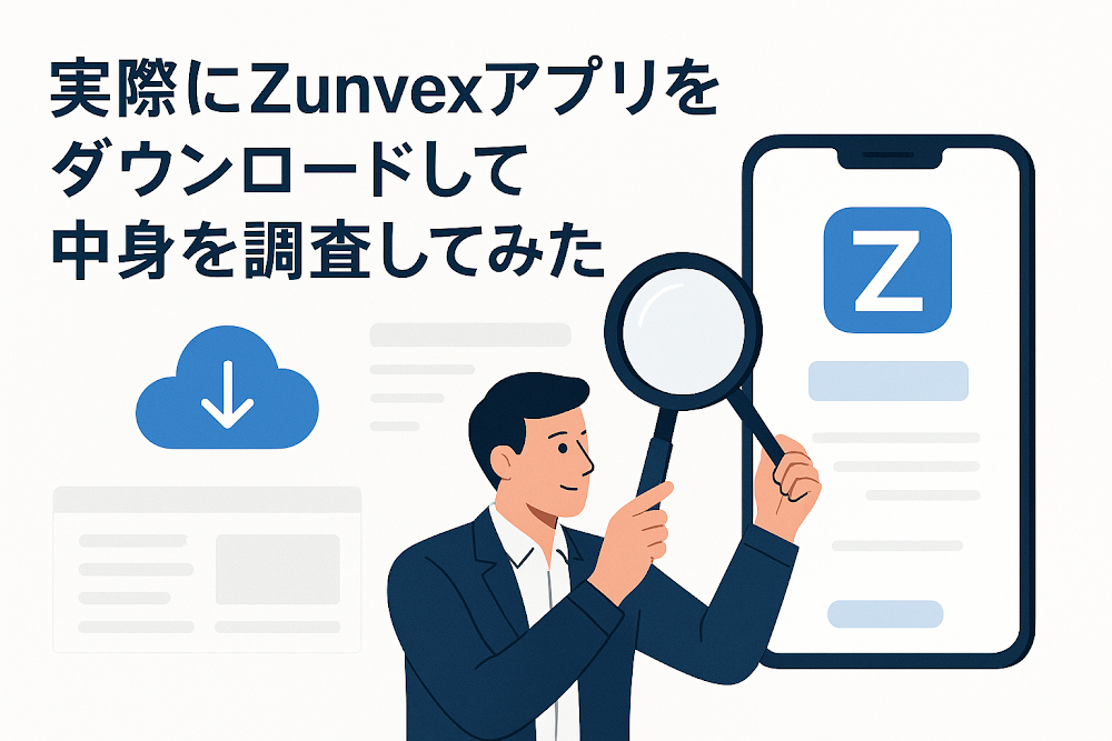 実際にZunvexアプリをダウンロードして中身を調査してみた