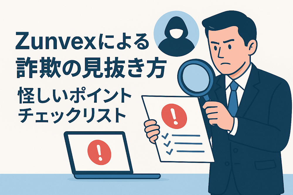 Zunvexによる詐欺の見抜き方｜怪しいポイントチェックリスト