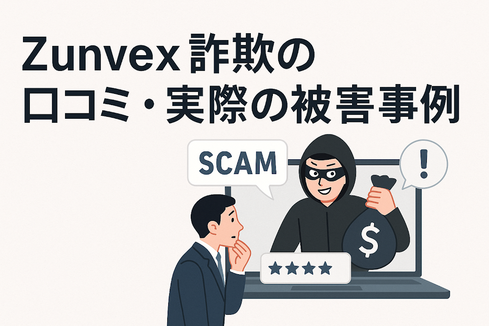 Zunvex詐欺の口コミ・実際の被害事例