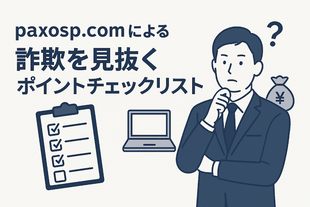 paxosjp.comによる詐欺を見抜くポイントチェックリスト