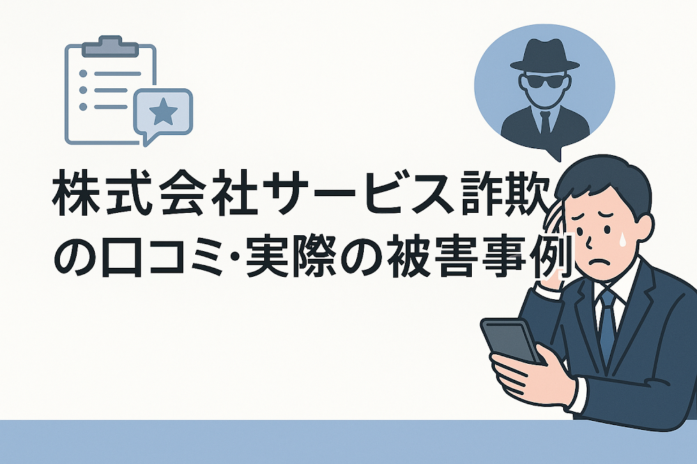 株式会社サービス詐欺の口コミ・実際の被害事例