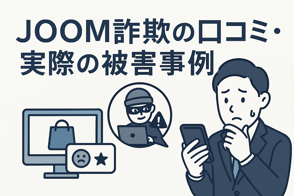 JOOM詐欺の口コミ・実際の被害事例