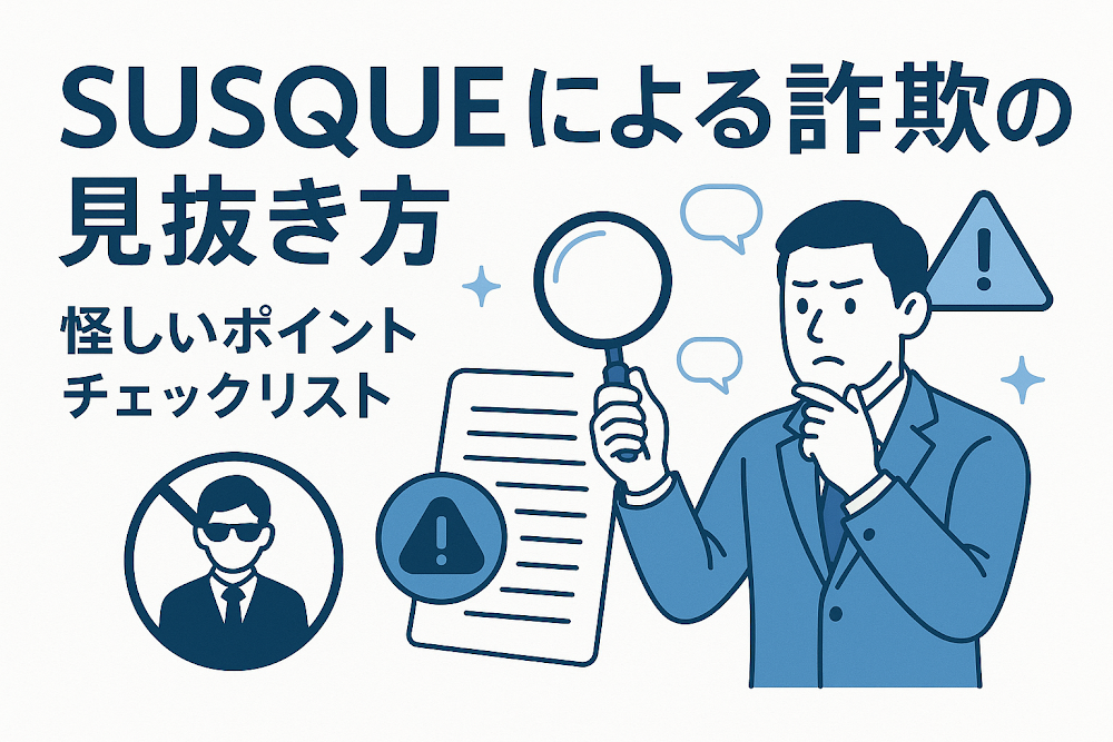 SUSQUE（サスク）による詐欺の見抜き方｜怪しいポイントチェックリスト