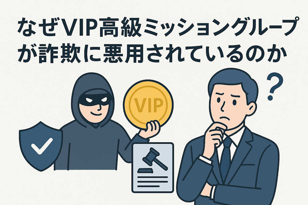 なぜVIP高級ミッショングループが詐欺に悪用されているのか