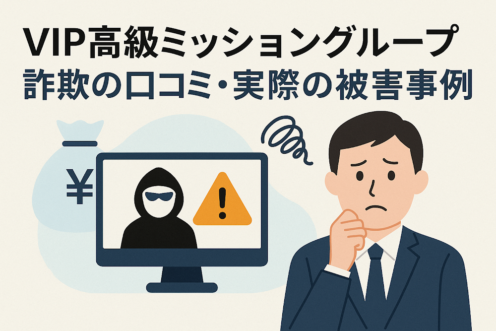 VIP高級ミッショングループ詐欺の口コミ・実際の被害事例