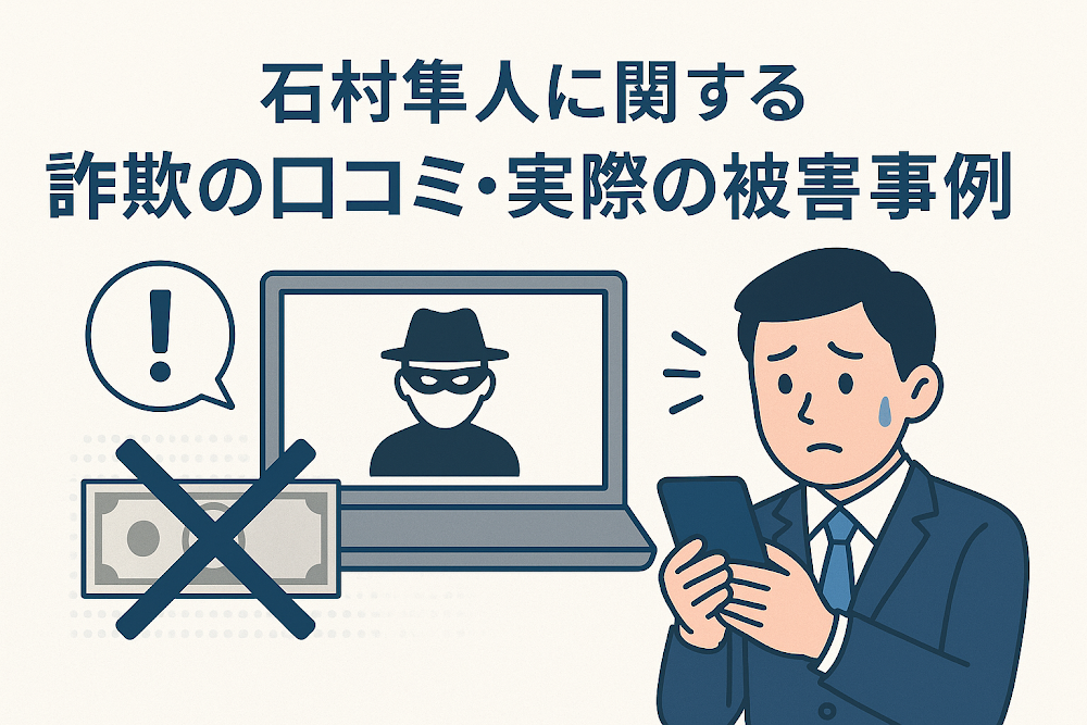 石村隼人に関する詐欺の口コミ・実際の被害事例