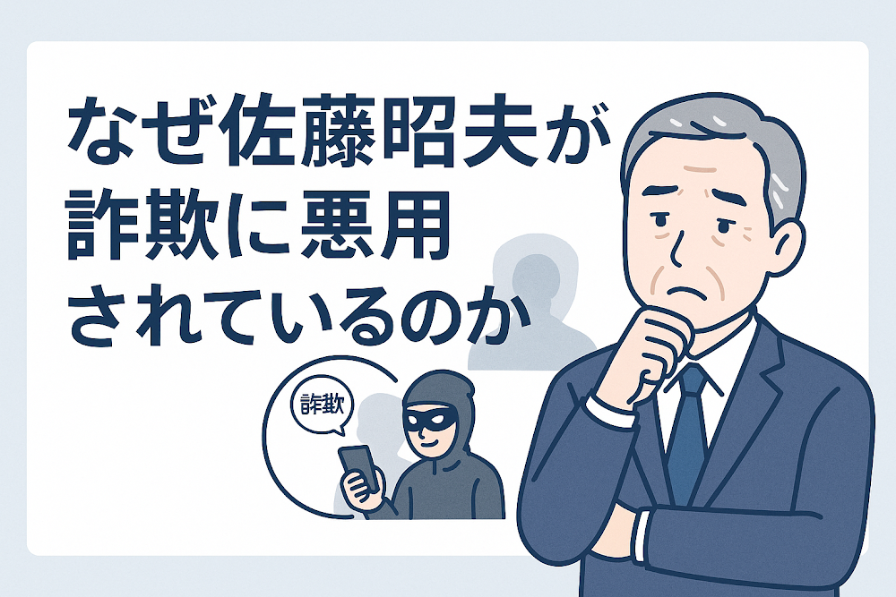 なぜ佐藤昭夫が詐欺に悪用されているのか