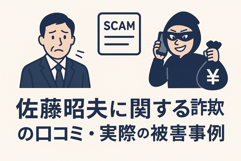 佐藤昭夫に関する詐欺の口コミ・実際の被害事例