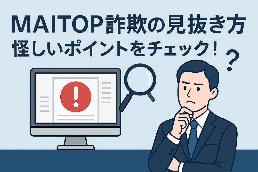 MAITOP詐欺の見抜き方｜怪しいポイントをチェック！