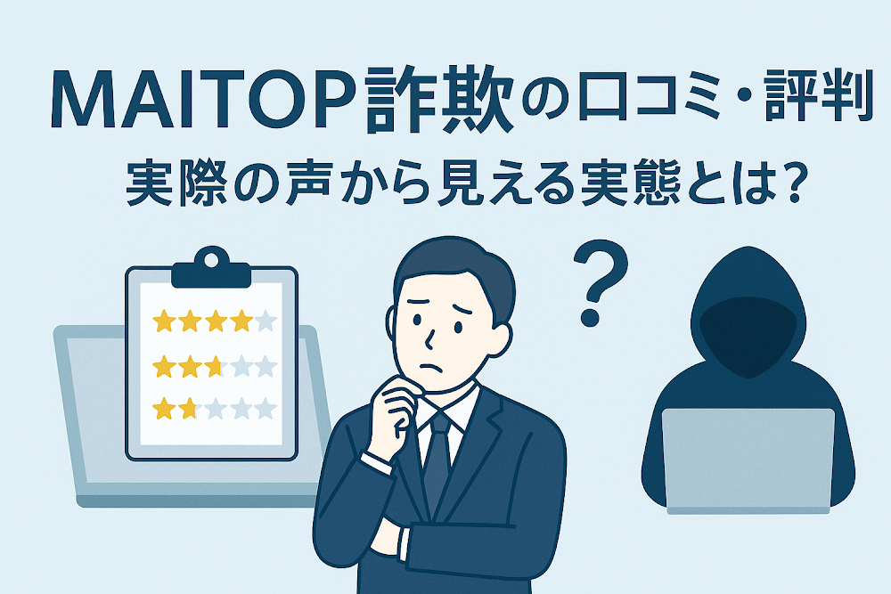 MAITOP詐欺の口コミ・評判｜実際の声から見える実態とは？