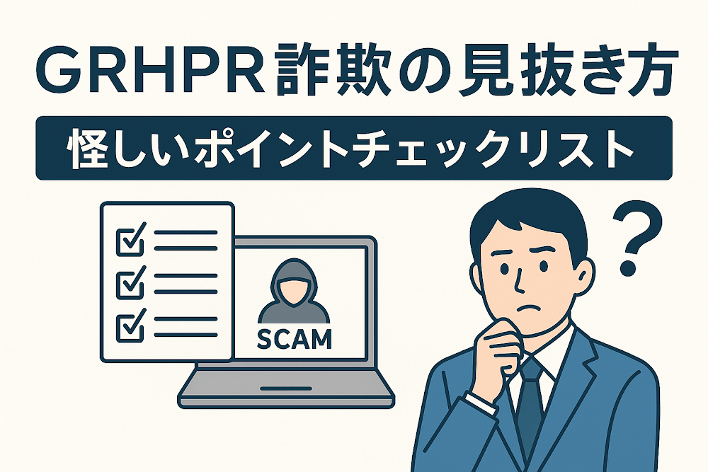 GRHPR詐欺の見抜き方｜怪しいポイントチェックリスト
