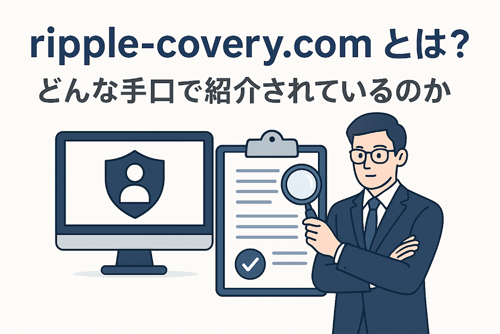 ripple-covery.comとは？どんな手口で紹介されているのか