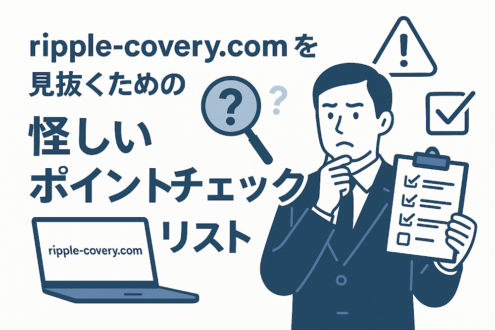 ripple-covery.comを見抜くための怪しいポイントチェックリスト