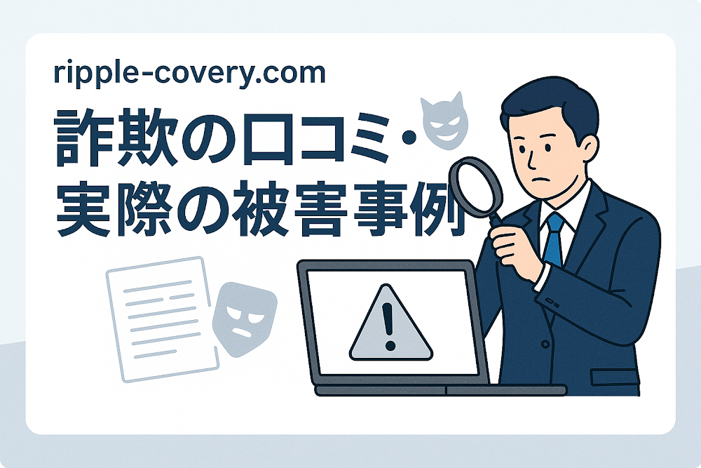 ripple-covery.com詐欺の口コミ・実際の被害事例