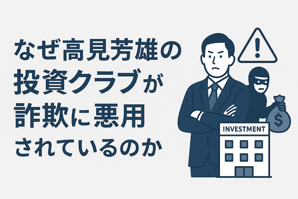 なぜ高見芳雄の投資クラブが詐欺に悪用されているのか