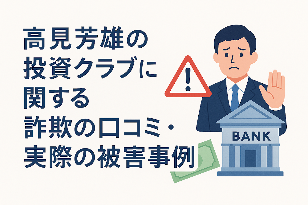 高見芳雄の投資クラブに関する詐欺の口コミ・実際の被害事例