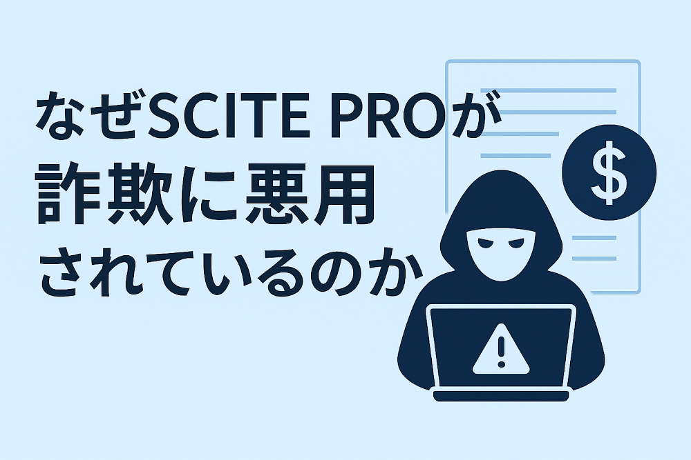 なぜSCITE PROが詐欺に悪用されているのか
