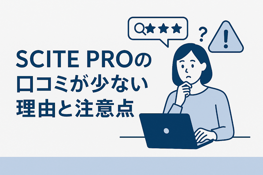 SCITE PROの口コミが少ない理由と注意点