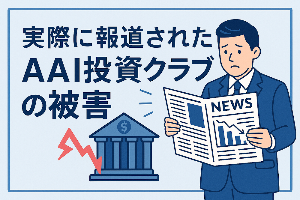 実際に報道されたAAI投資クラブの被害