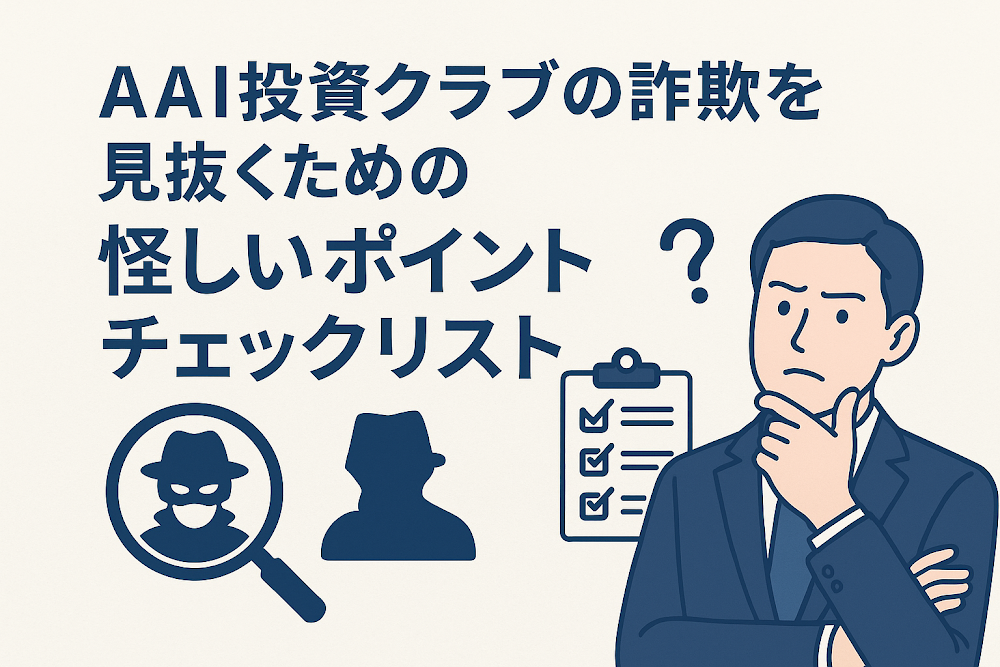 AAI投資クラブの詐欺を見抜くための怪しいポイントチェックリスト