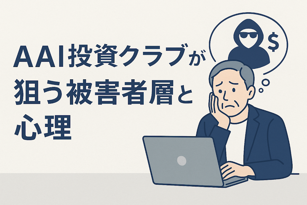 AAI投資クラブが狙う被害者層と心理