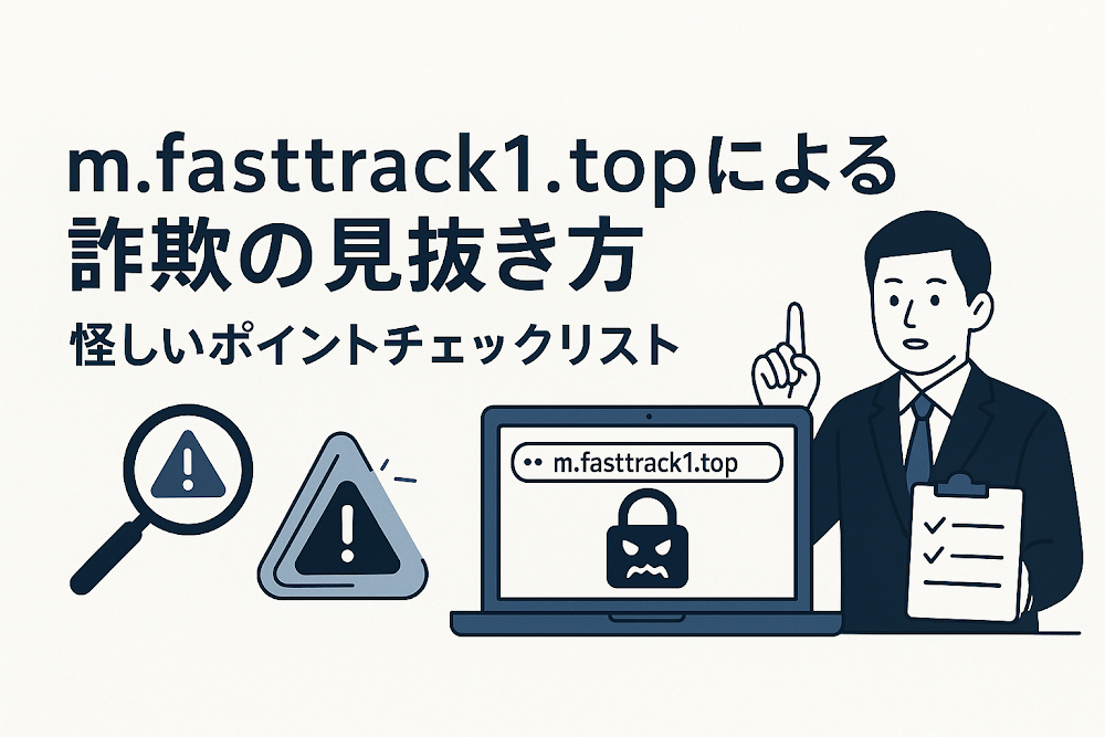 m.fasttrack1.topによる詐欺の見抜き方｜怪しいポイントチェックリスト
