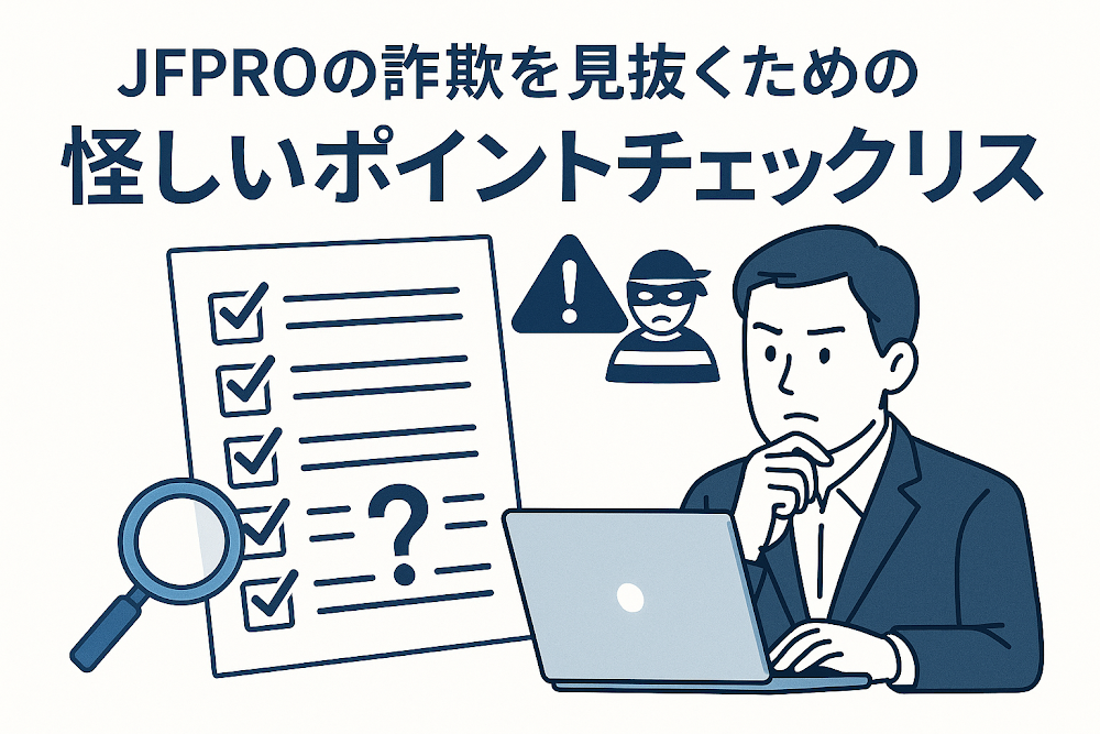 JFPROの詐欺を見抜くための怪しいポイントチェックリスト
