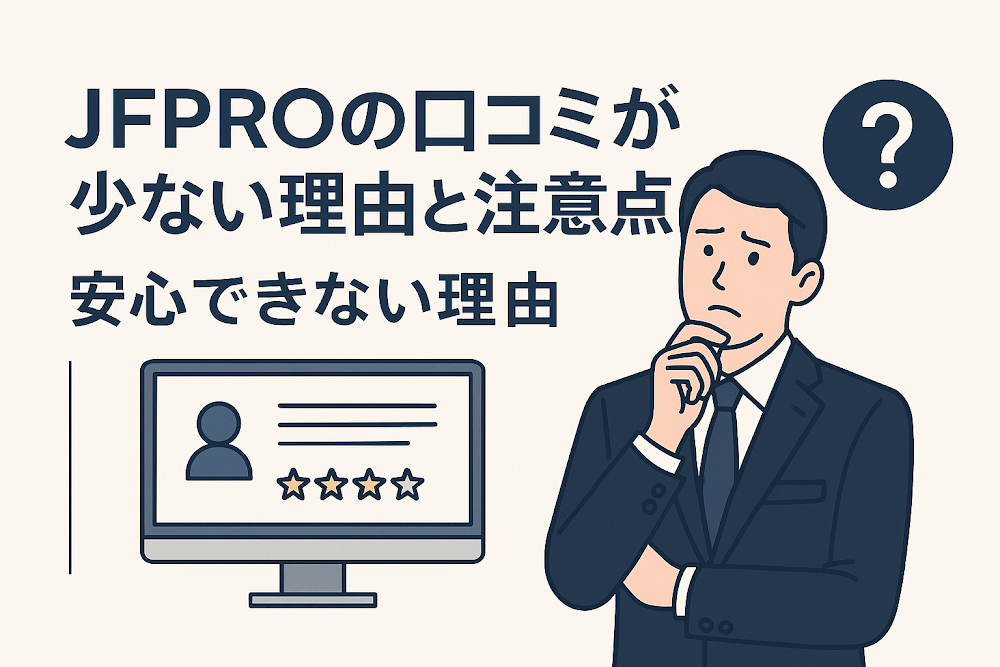 JFPROの口コミが少ない理由と注意点｜安心できない理由
