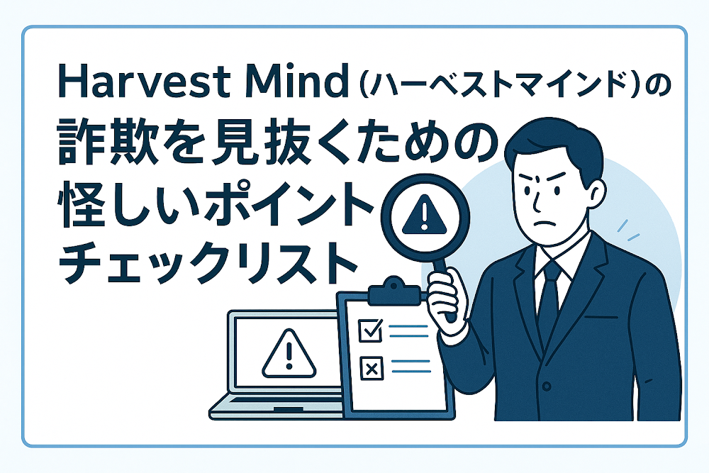 Harvest Mind（ハーベストマインド）の詐欺を見抜くための怪しいポイントチェックリスト
