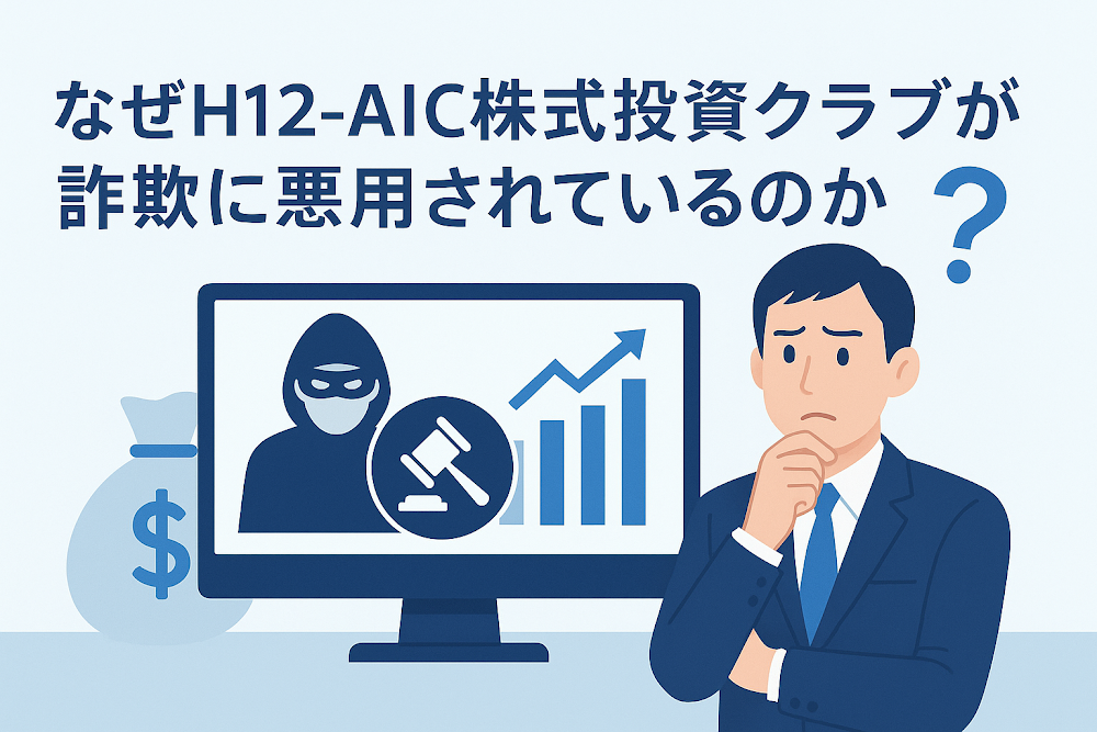 なぜH12-AIC株式投資クラブが詐欺に悪用されているのか