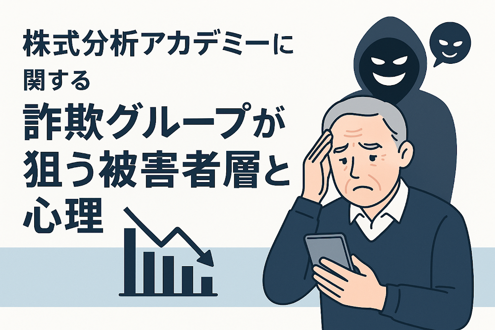 株式分析アカデミーに関する詐欺グループが狙う被害者層と心理