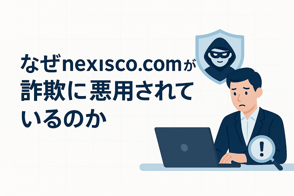 なぜnexiscco.comが詐欺に悪用されているのか