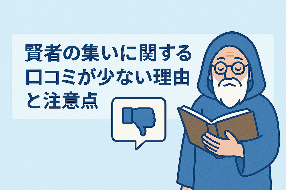 賢者の集いに関する口コミが少ない理由と注意点