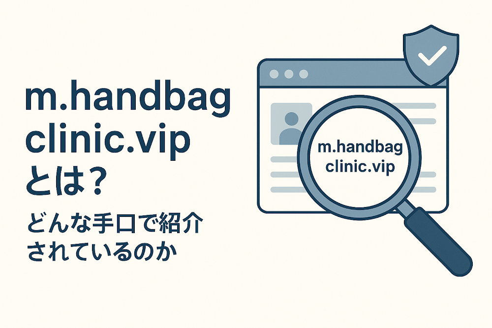 m.handbagclinic.vipとは？どんな手口で紹介されているのか