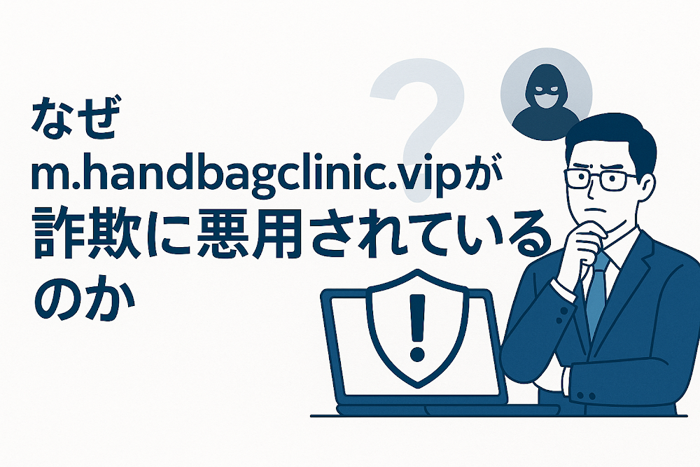 なぜm.handbagclinic.vipが詐欺に悪用されているのか
