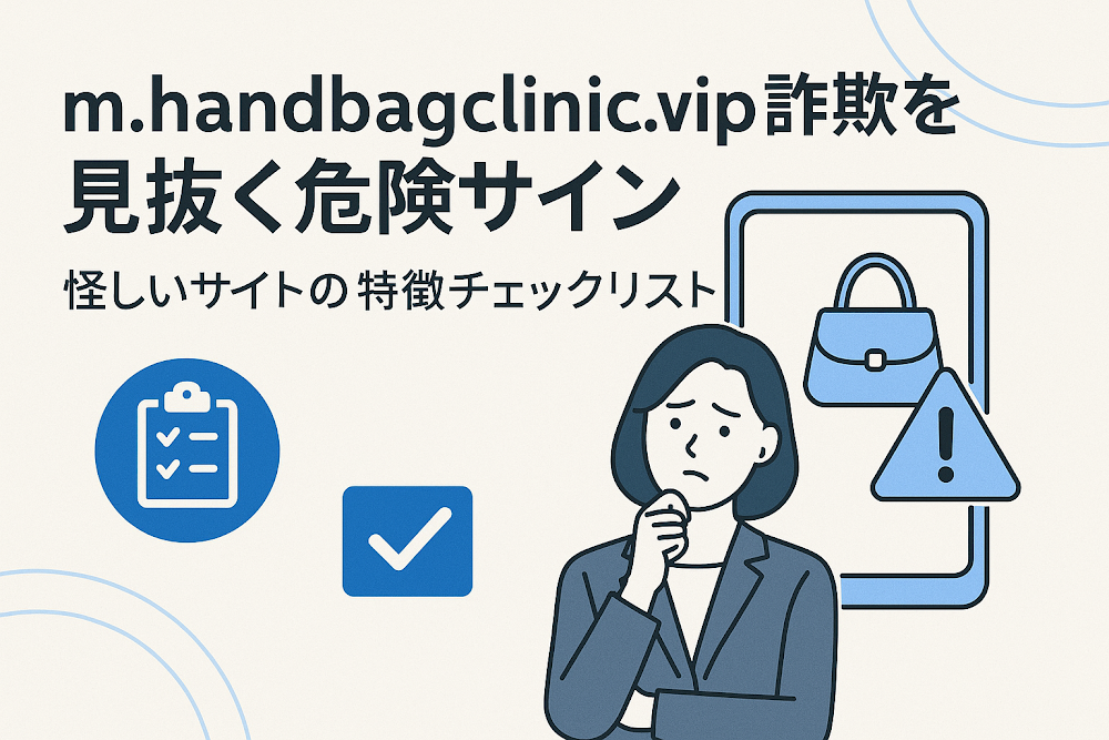 m.handbagclinic.vipの詐欺を見抜く危険サイン｜怪しいサイトの特徴チェックリスト