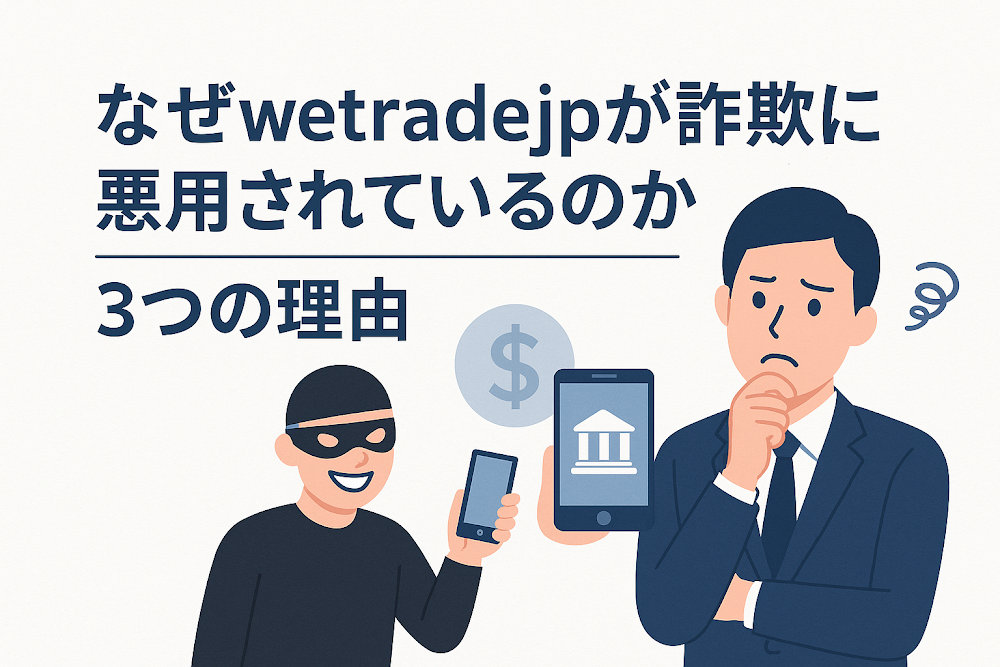 なぜwetradejpが詐欺に悪用されているのか｜3つの理由