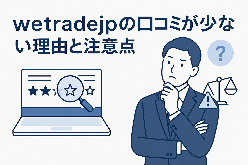 wetradejpの口コミが少ない理由と注意点
