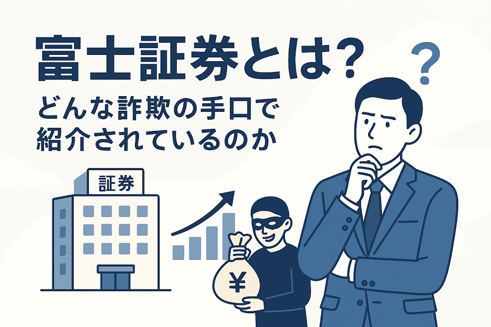 富士証券とは？どんな詐欺の手口で紹介されているのか