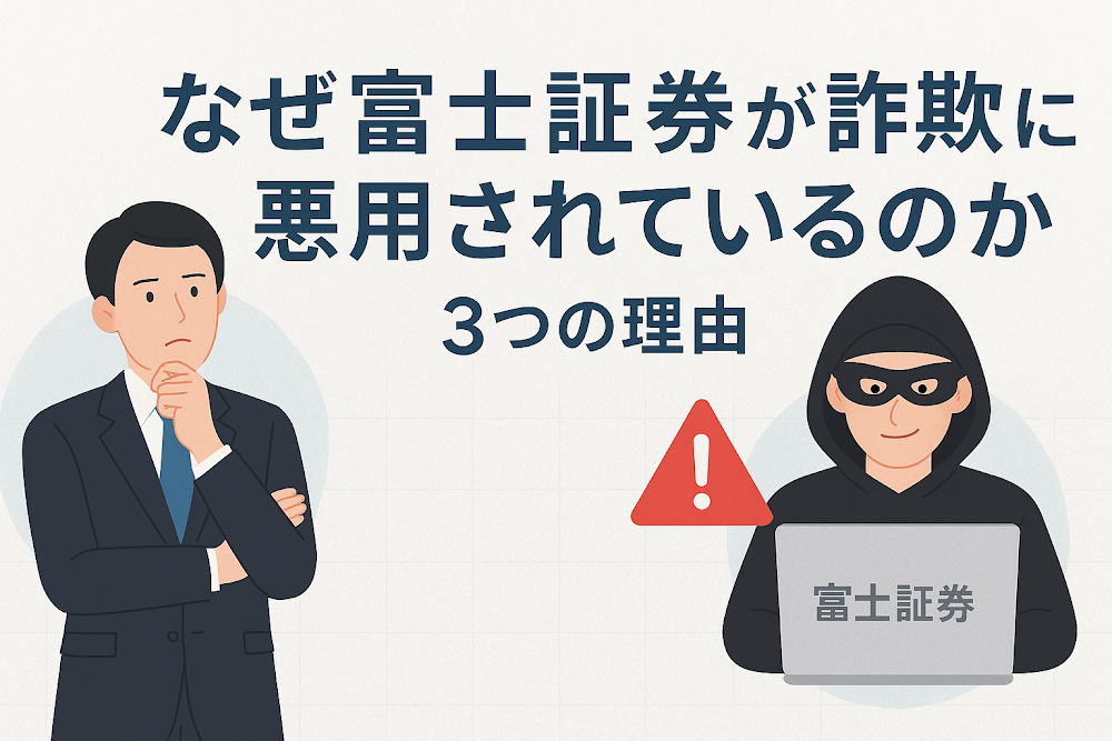 なぜ富士証券が詐欺に悪用されているのか｜3つの理由