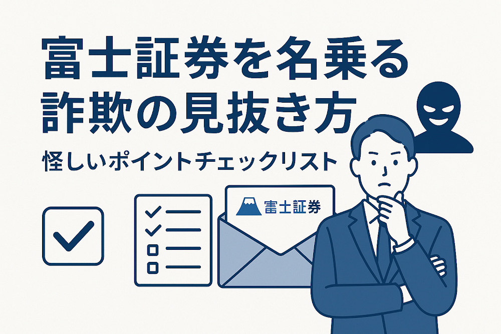 富士証券を名乗る詐欺の見抜き方｜怪しいポイントチェックリスト