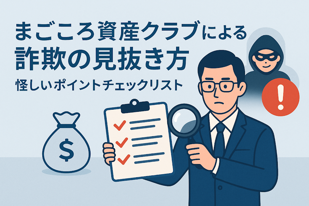 まごころ資産クラブによる詐欺の見抜き方｜怪しいポイントチェックリスト