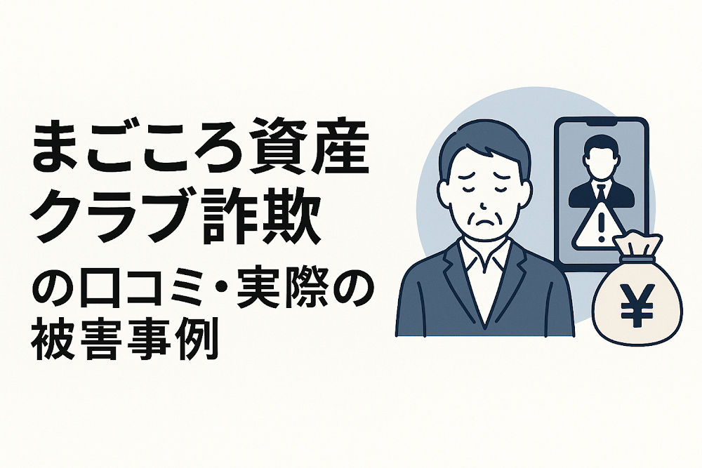 まごころ資産クラブ詐欺の口コミ・実際の被害事例